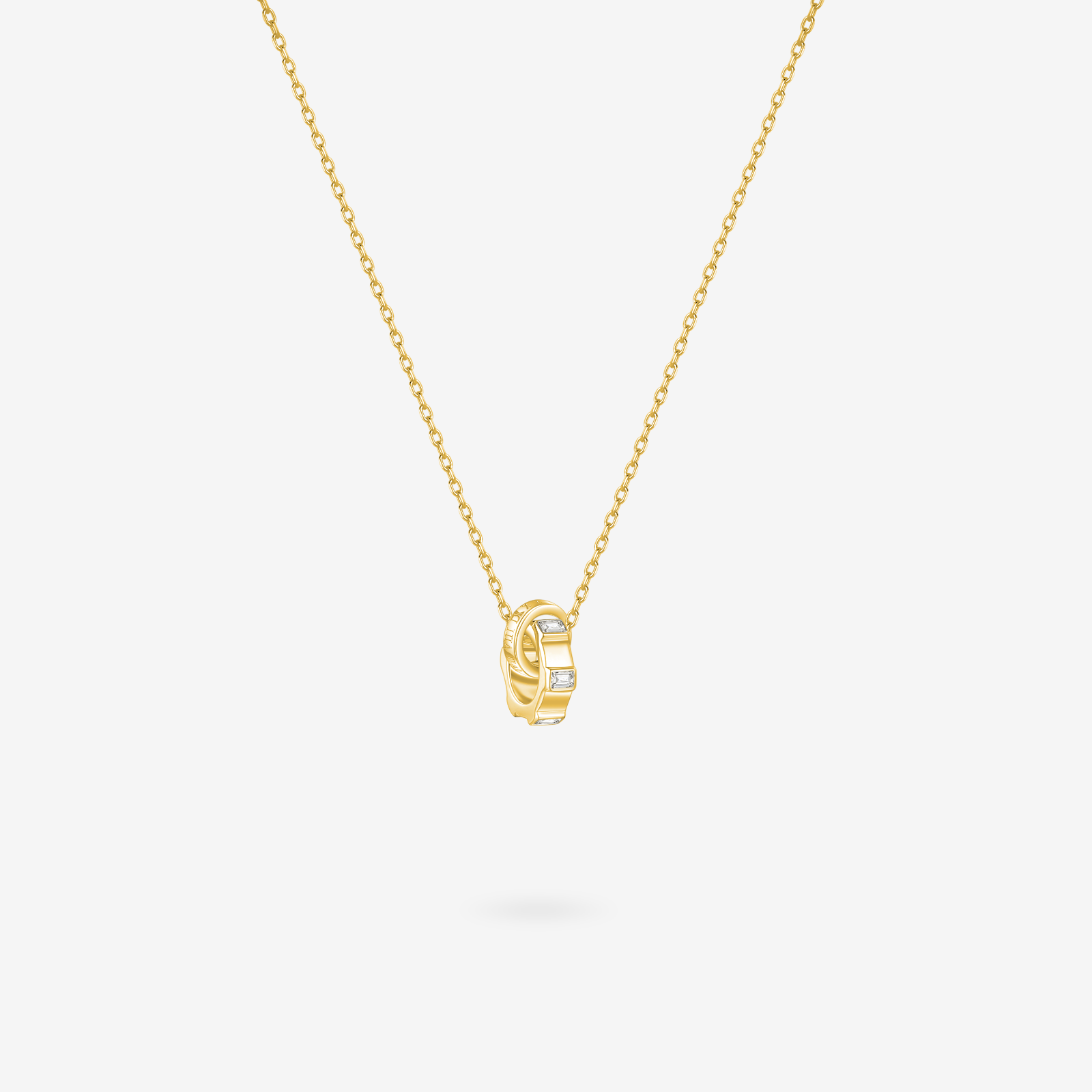 Collares a juego de plata de ley para parejas "Candado de Tiempo Infinito" de FANCIME