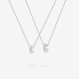 Collares a juego de plata de ley para parejas "Candado de Tiempo Infinito" de FANCIME
