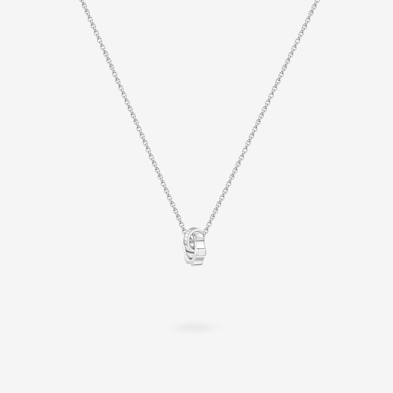 Collares a juego de plata de ley para parejas "Candado de Tiempo Infinito" de FANCIME