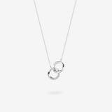Collar de pareja FANCIME "Juntos" entrelazados en plata de ley