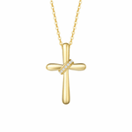 FANCIME Puffy Cross 9kt Yellow Gold Necklace Main