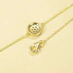 FANCIME Blue Evil Eye 14k Solid Yellow Gold Bracelet Back