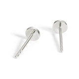FANCIME Tiny Dot 14K Solid White Gold Studs Earrings Back