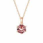 FANCIME Solitaire Dainty 14K Rose Gold Necklace Main