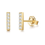 FANCIME "Golden Lining" Bar 14K Yellow Gold Studs Main