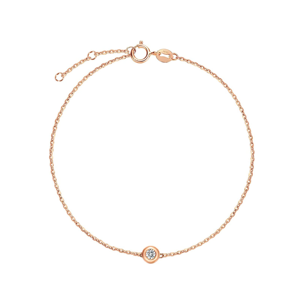 FANCIME Mellow S Diamond 18K Solid Gold Bracelet Rose Main