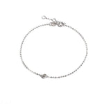 FANCIME Line & Dots Diamond Minimalist 18K Solid Gold Bracelet White Main