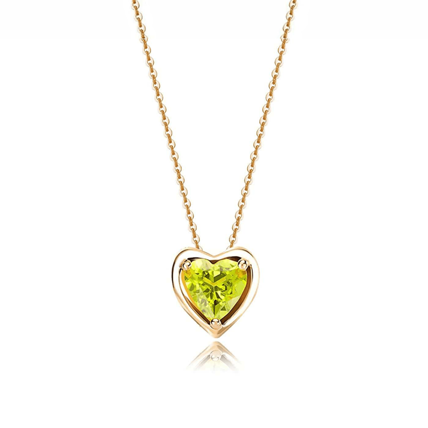 FANCIME Stunning Birthstone 14K Yellow Gold Necklace Main
