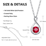 FANCIME "Birthstone" July Gemstone Forever Sterling Silver Nacklace Size