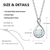 FANCIME "Birthstone" October Gemstone Sterling Silver Necklace Size