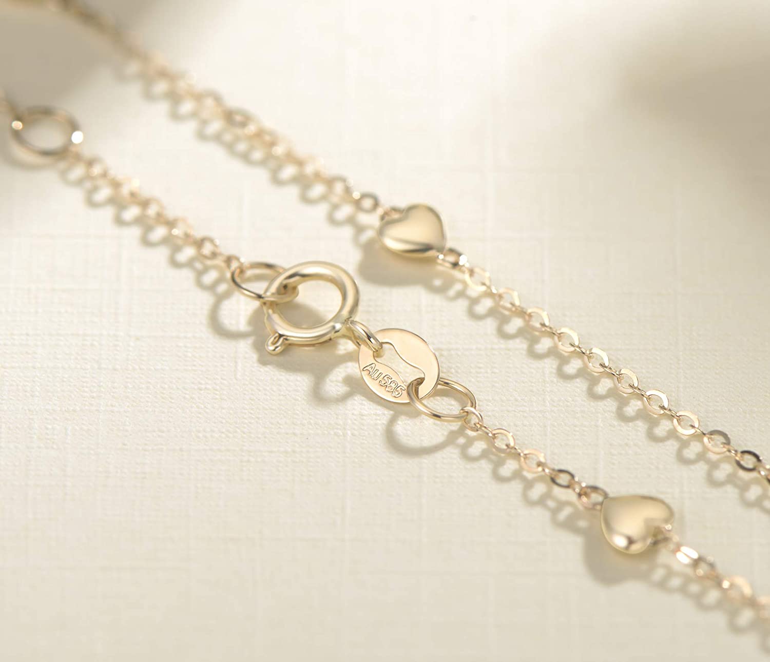 FANCIME Friendship Charm 14K Yellow Gold Bracelet  Link