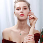 FANCIME "Birthstone" Emerald May Gemstone Sterling Silver Necklace Show