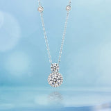 Collar de plata de ley FANCIME "My Boo" con dos piedras CZ blancas