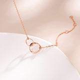 FANCIME Two Interlocking Infinity Eternity 14K Solid Gold Bracelet Show