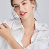 FANCIME "Twinkling Kiss" Butterfly 14K Rose Gold Necklace Show