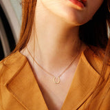 FANCIME Horseshoe Necklace14K Solid Yellow Gold Necklace Show