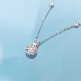 Collar de plata de ley FANCIME "My Boo" con dos piedras CZ blancas
