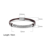 FANCIME FOOTPRINT Mens Leather Sterling Silver Bracelet  Show