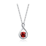 FANCIME "Birthstone" Garnet January GemstoneSterling Silver Necklace Main