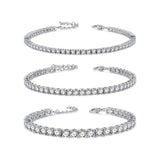 Pulsera de tenis de plata de ley con engaste de garras "El Único"