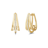 FANCIME U Shape Mini Cartilage 14K Yellow Gold Hoop Earrings Main