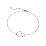 Pulsera de oro sólido 14K con dos infinitos entrelazados de eternidad de FANCIME