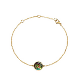 Pulsera de gema de perla FANCIME en oro amarillo macizo de 14K