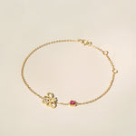 FANCIME "Be Bright" Dainty Bee 14K Yellow Gold Bracelet Show