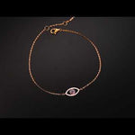 FANCIME Blue Evil Eye 14k Solid Yellow Gold Bracelet Video