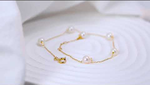 FANCIME Akoya Pearl 14K Yellow Gold Bracelet Video